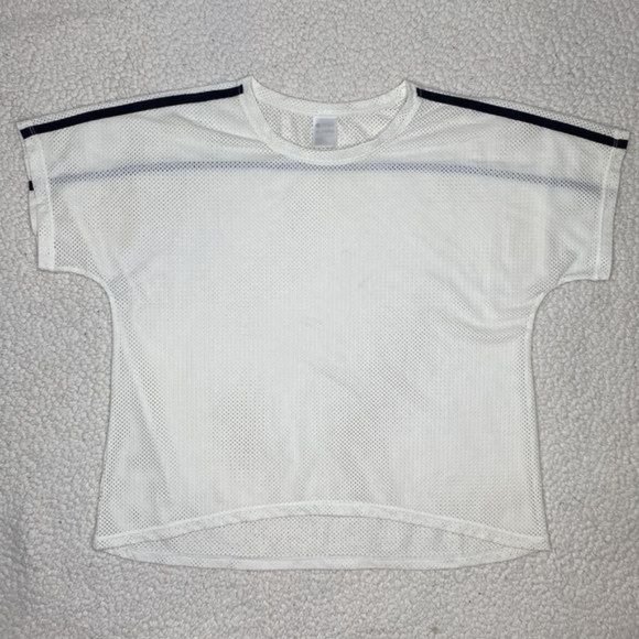 Zella White Mesh T-Shirt: Size Extra Large - Picture 1 of 4